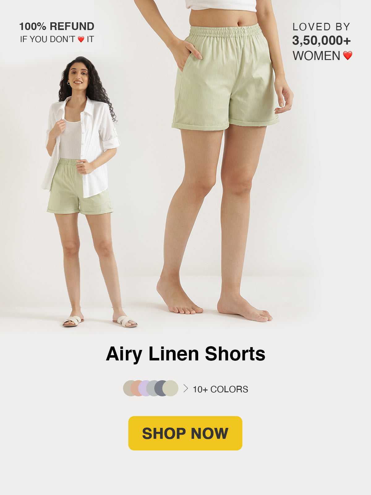 Linen on sale shorts women