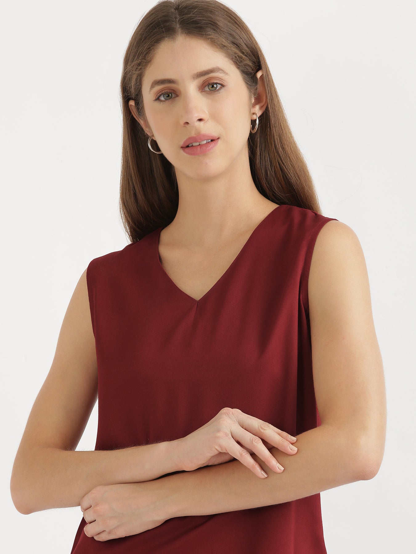 Maroon Viscose Coord Set