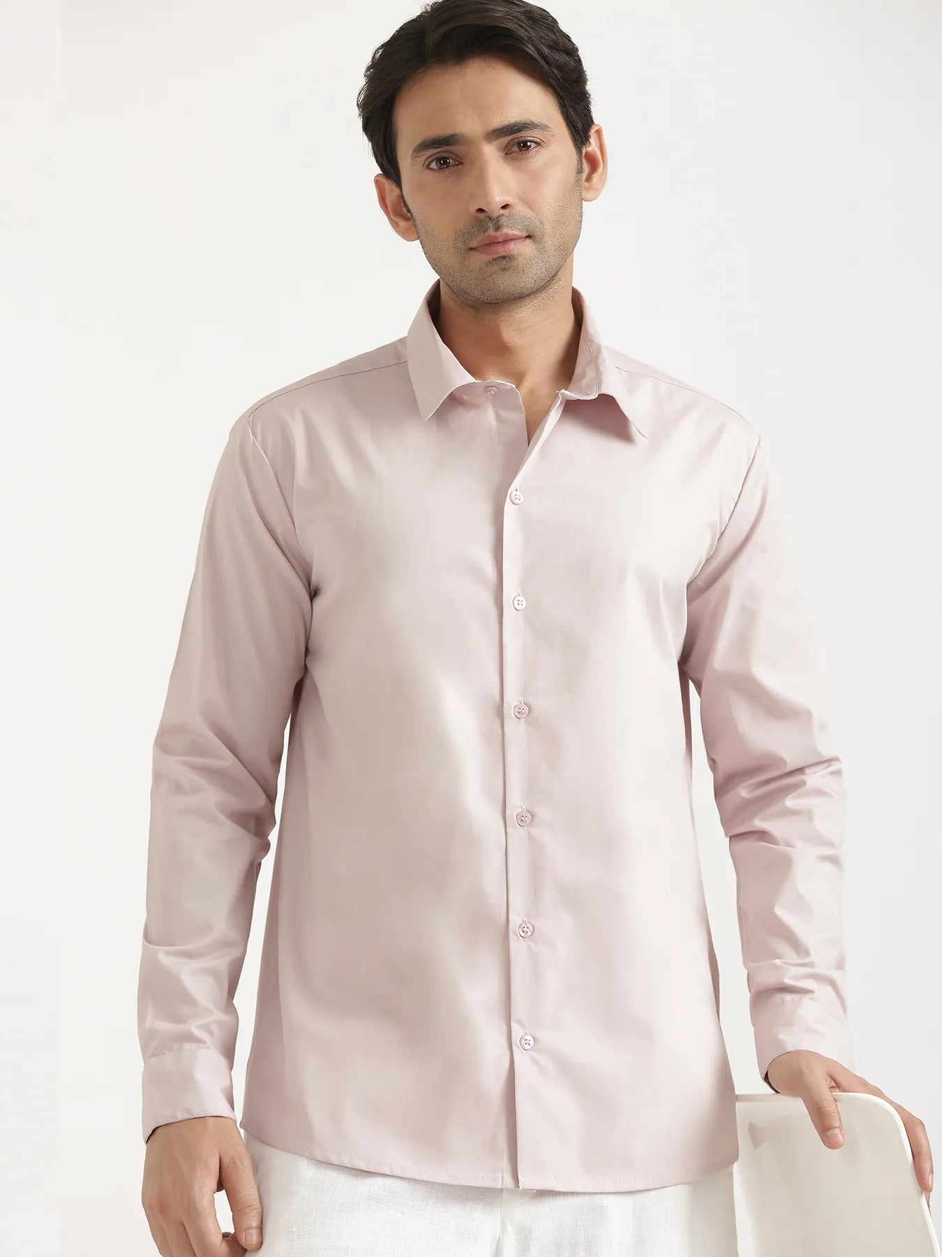 Men Mauve Pink Better Cotton Full Sleeve Shirt