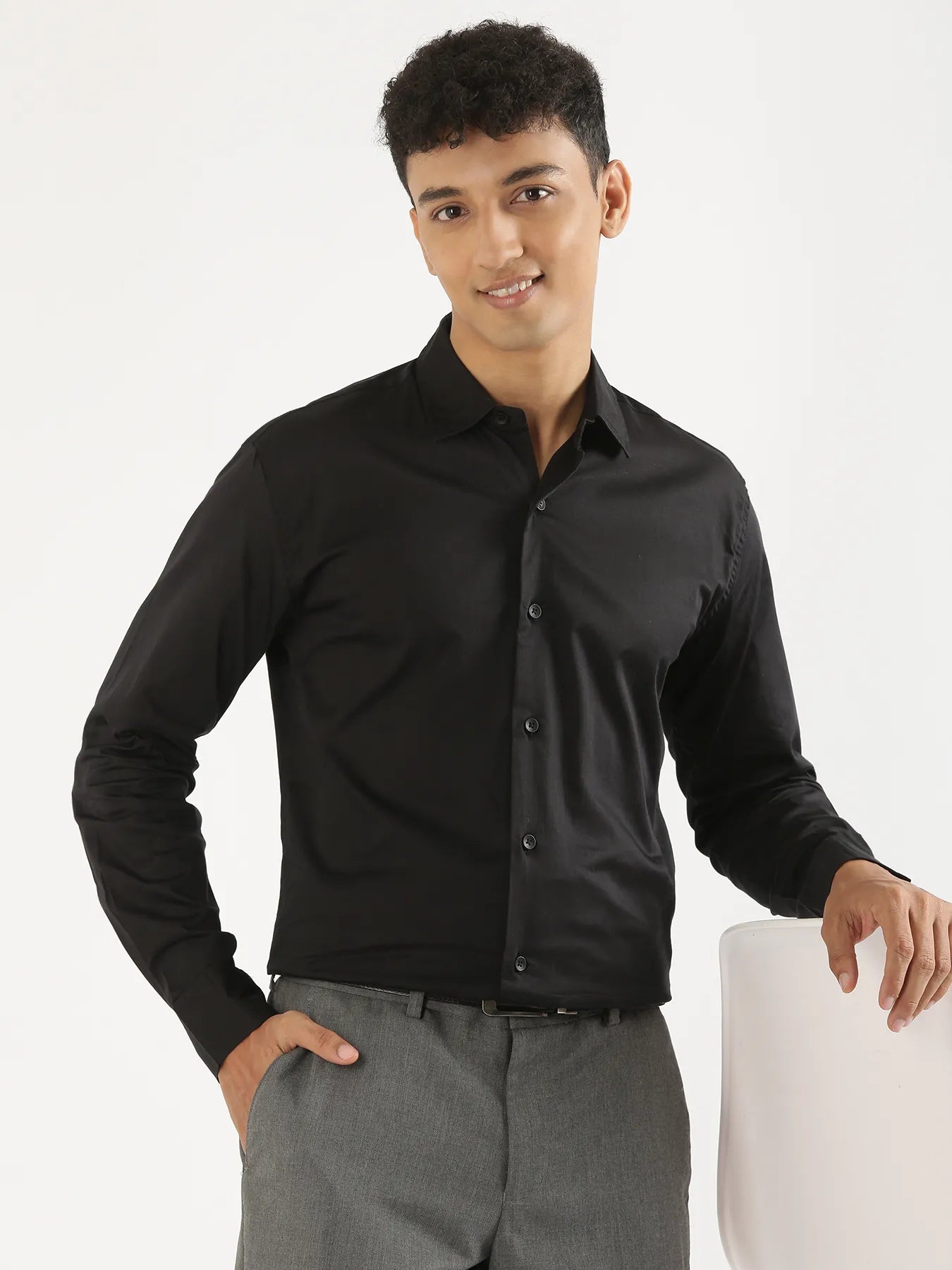 Men Black Formal Shirt