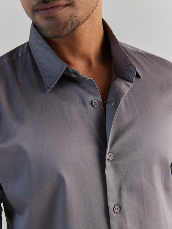 Men Grey Formal Shirt