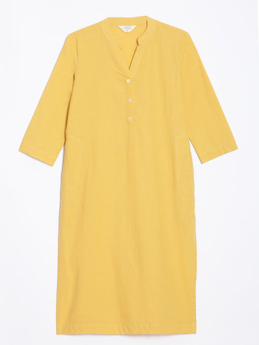 Women Yellow & Rose Taupe Long Kurta