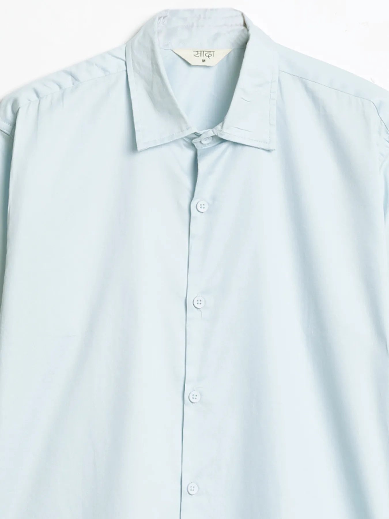 Men Plus Size Light Blue Formal Shirts