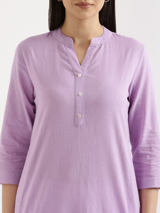 Women Lilac & Salmon Pink Long Kurta