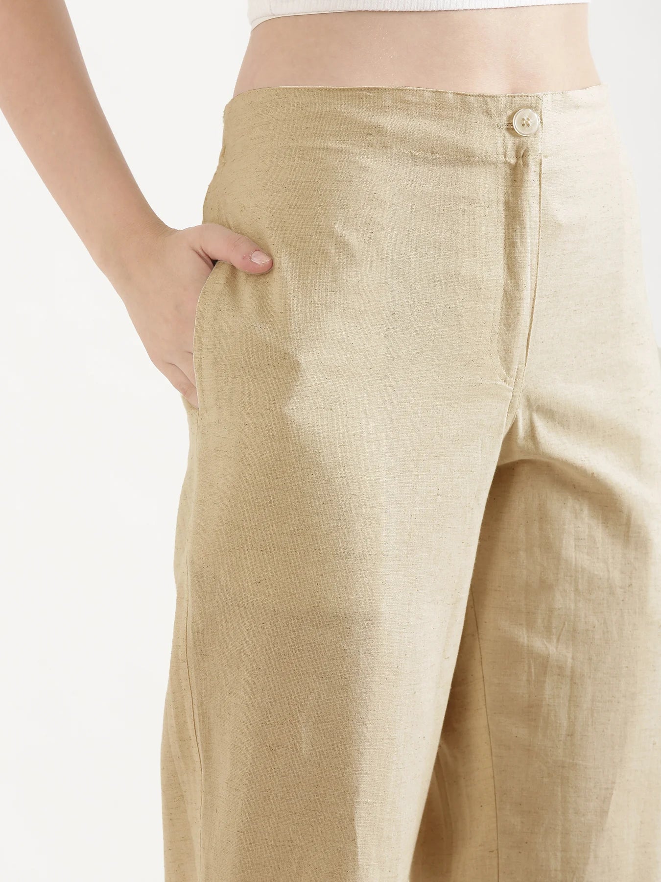 Women Fawn Airy Linen Straight Pants