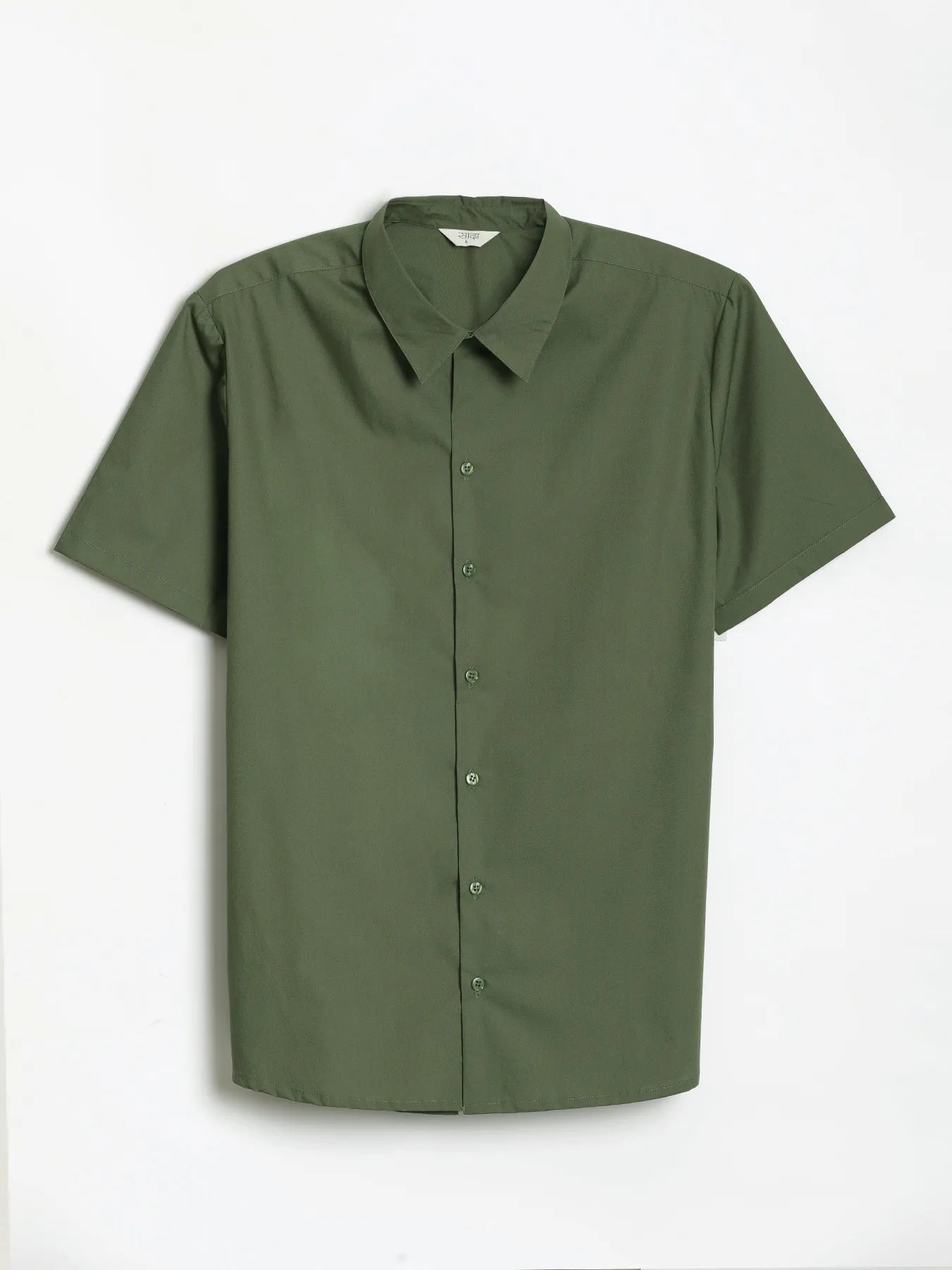 Men Forest Green Better Cotton Short Sleeve Shirt