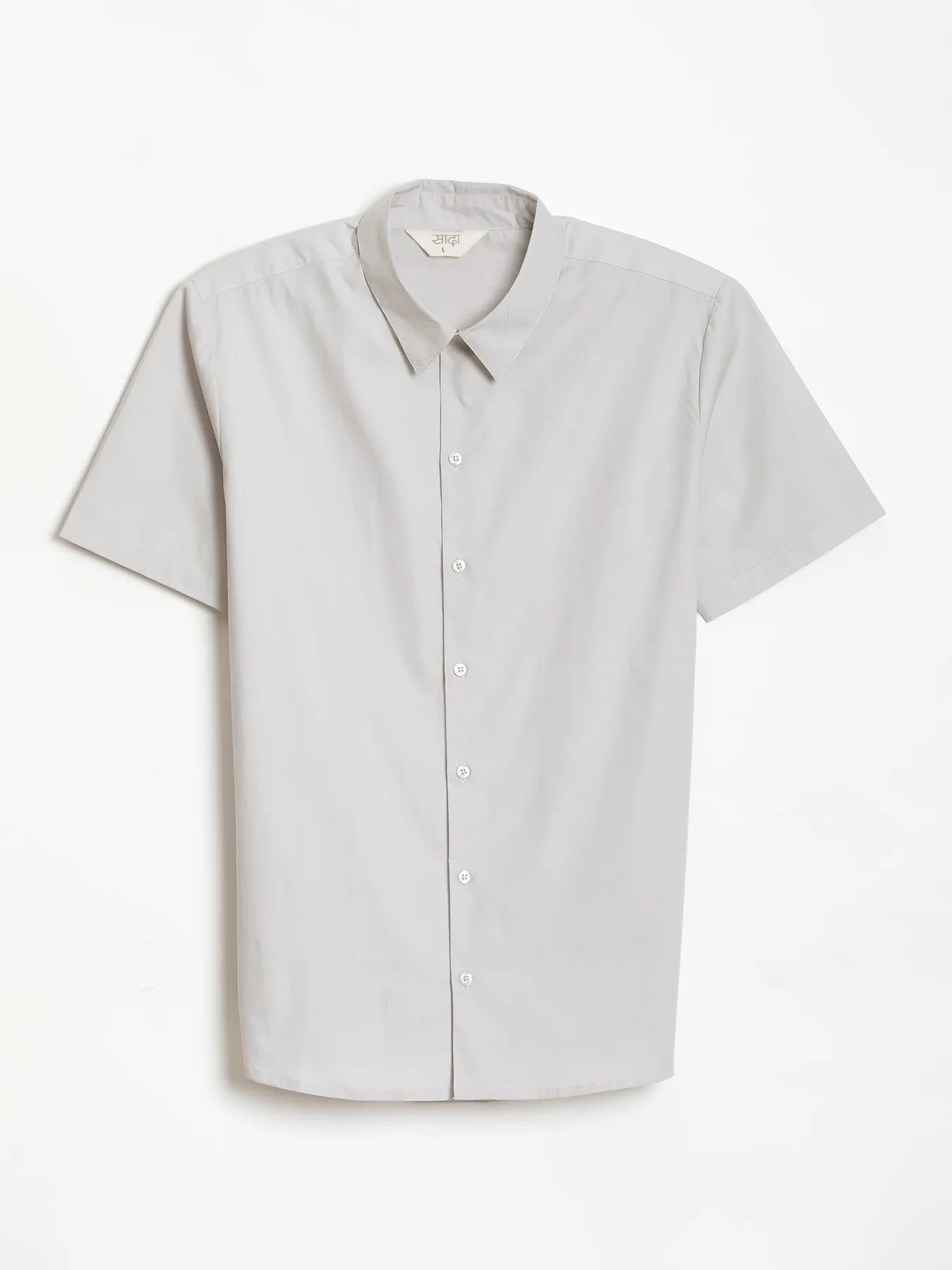 Men Light Grey Better Cotton Short Sleeve Shirt