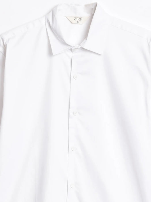 Men Plus Size White Formal Shirts