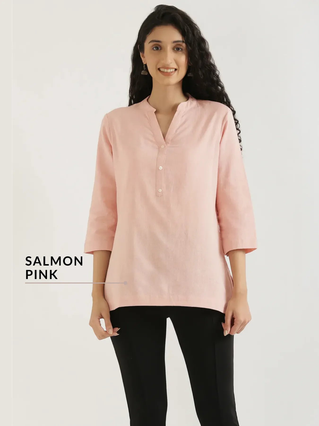 Pick Any 2 Women Airy Linen Short Kurta