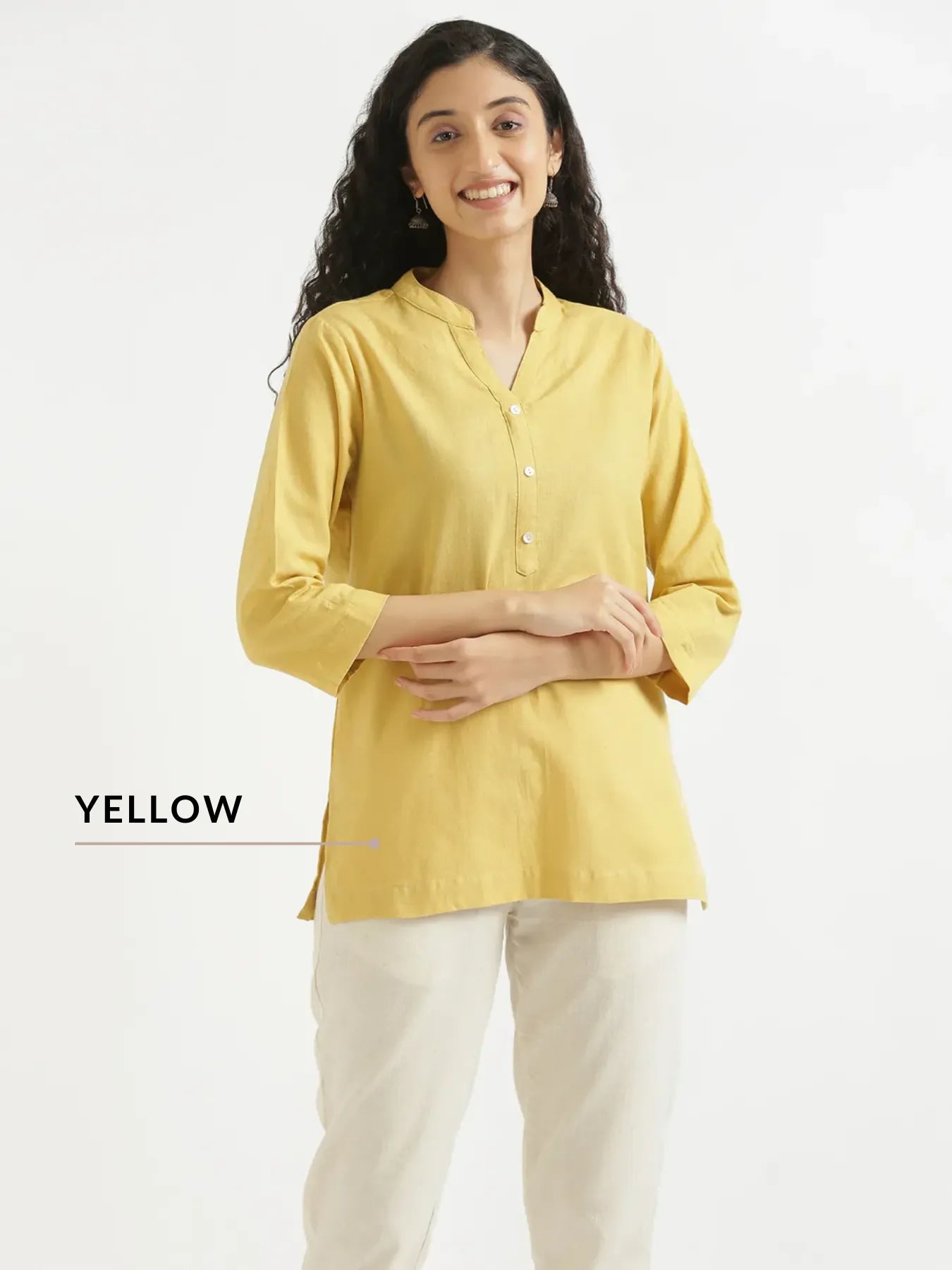 Pick Any 2 Women Airy Linen Short Kurta