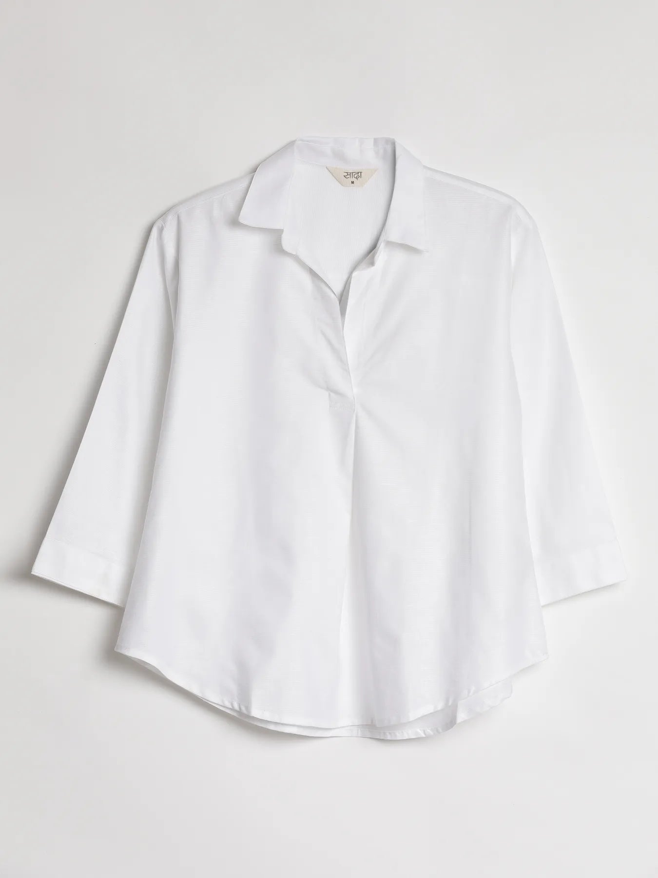 Women White Linen Blend Pleated Top