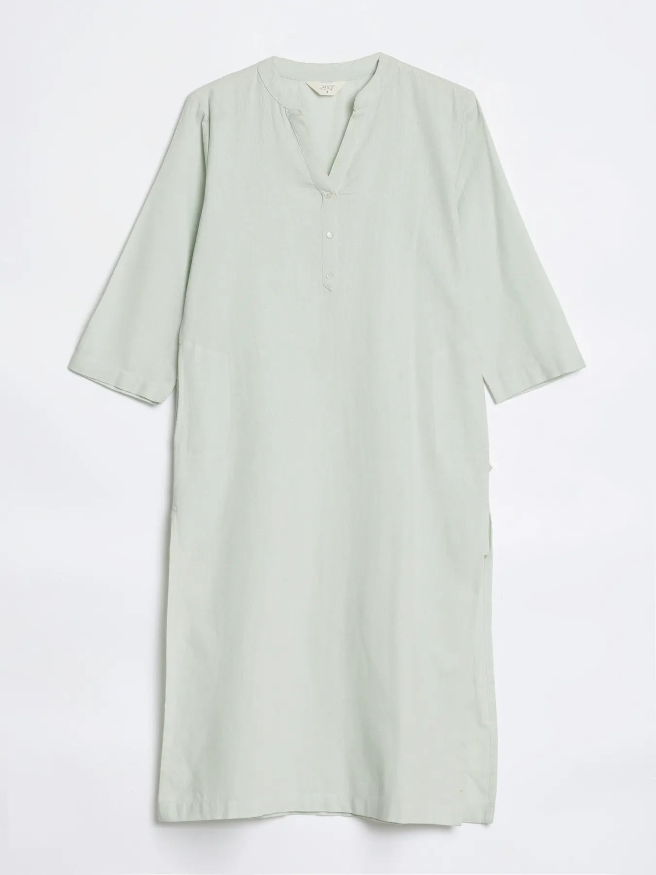 Women Mint Green Airy Linen Long Kurta