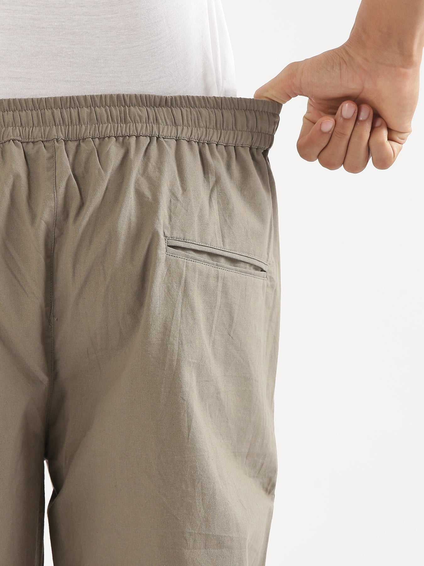 Men Grey Cotton Pant