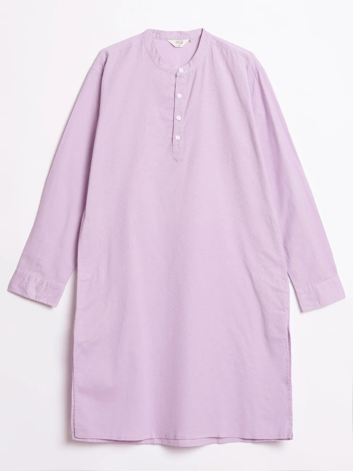 Men Lilac Airy Linen Long Kurta