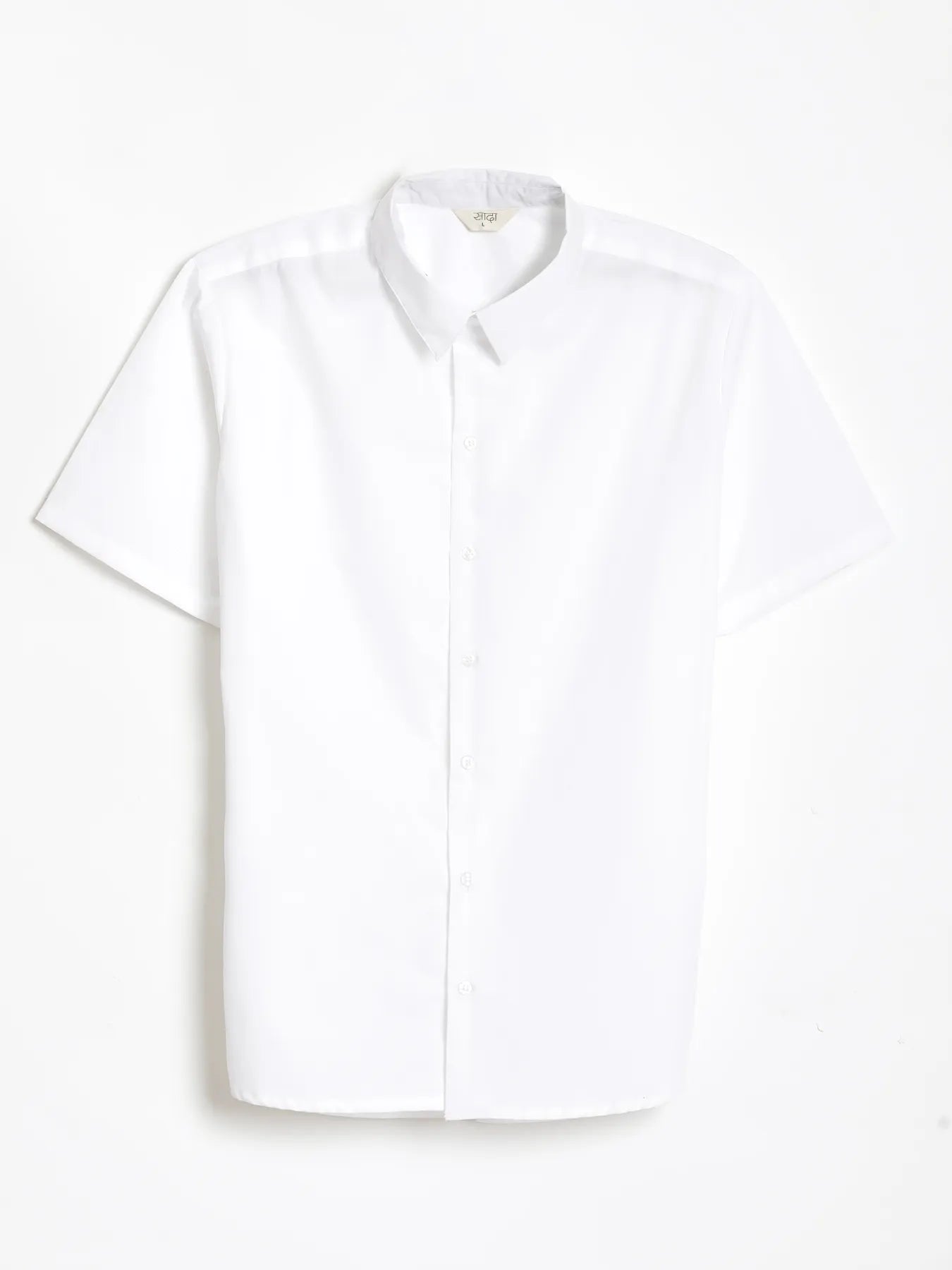 Men White Better Cotton Short Sleeve Shirt