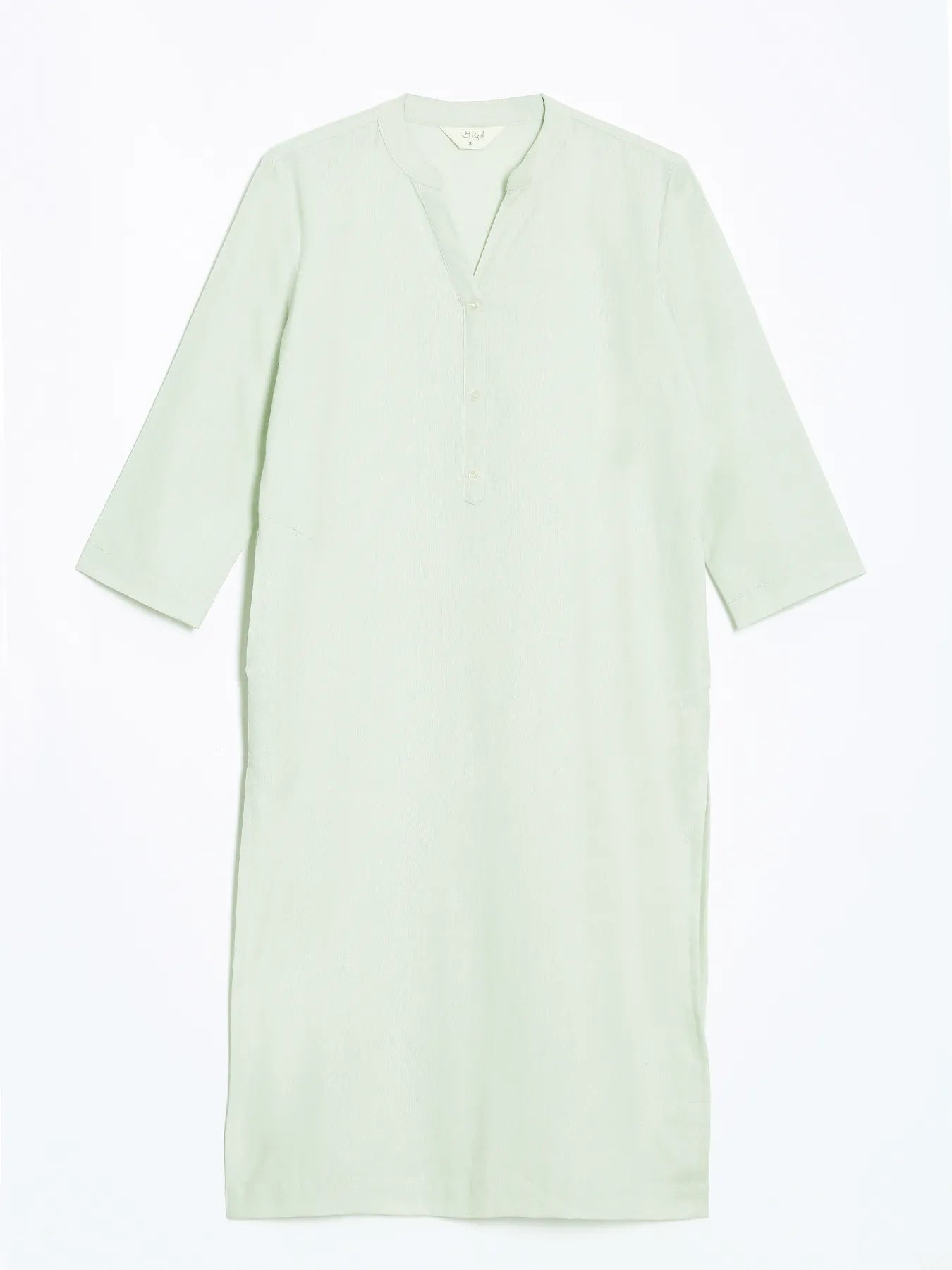 Women Mint Green Airy Linen Long Kurta