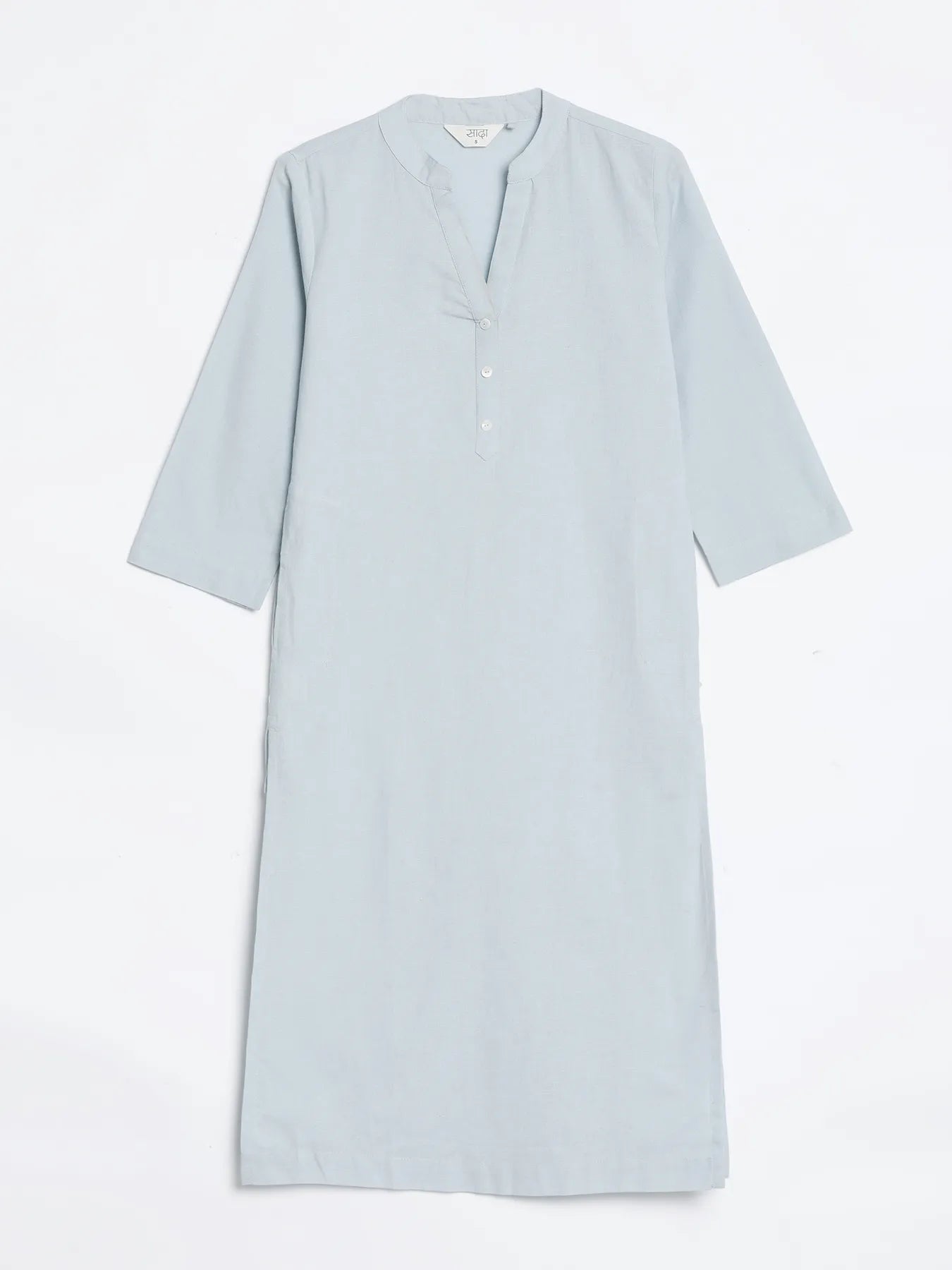 Women Sky Blue Airy Linen Long Kurta