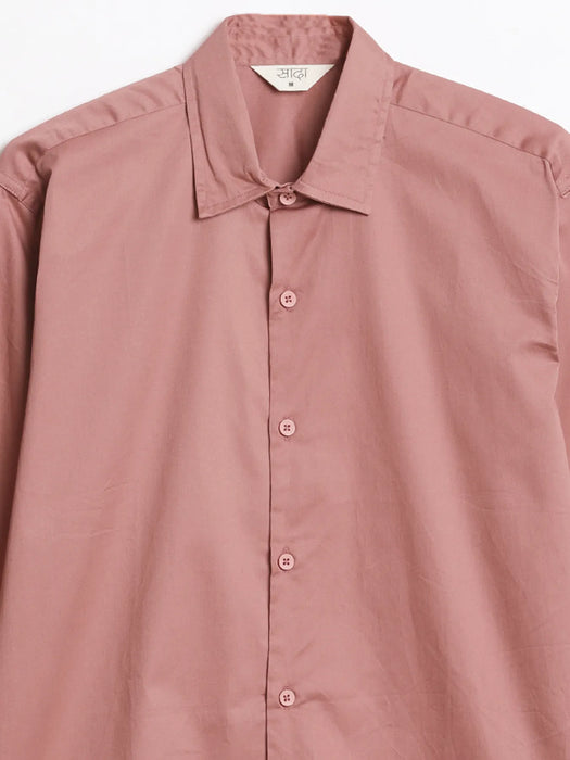 Men Plus Size Rose Taupe Formal Shirts