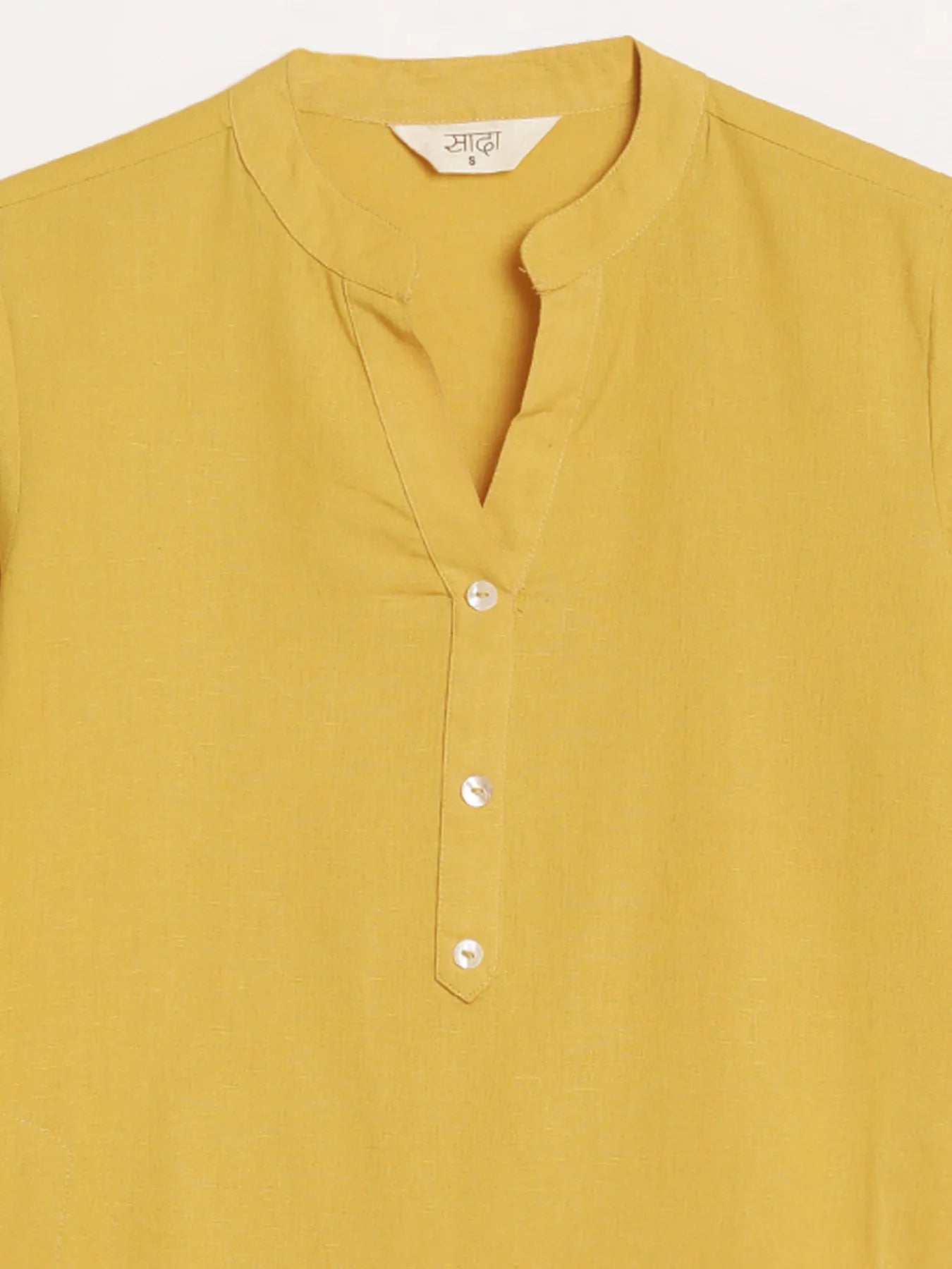 Women Yellow Airy Linen Long Kurta