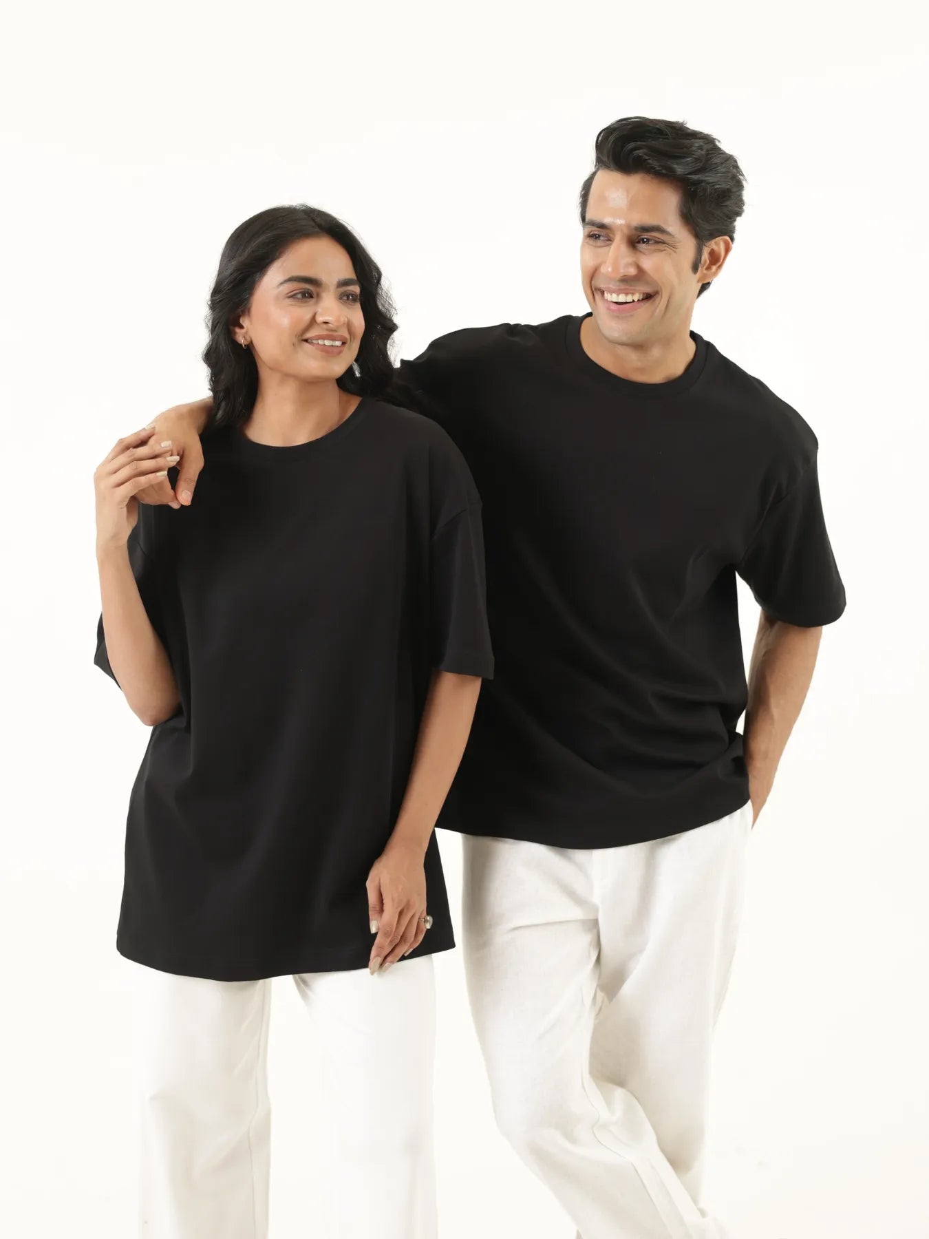Unisex Black Oversized T-shirt