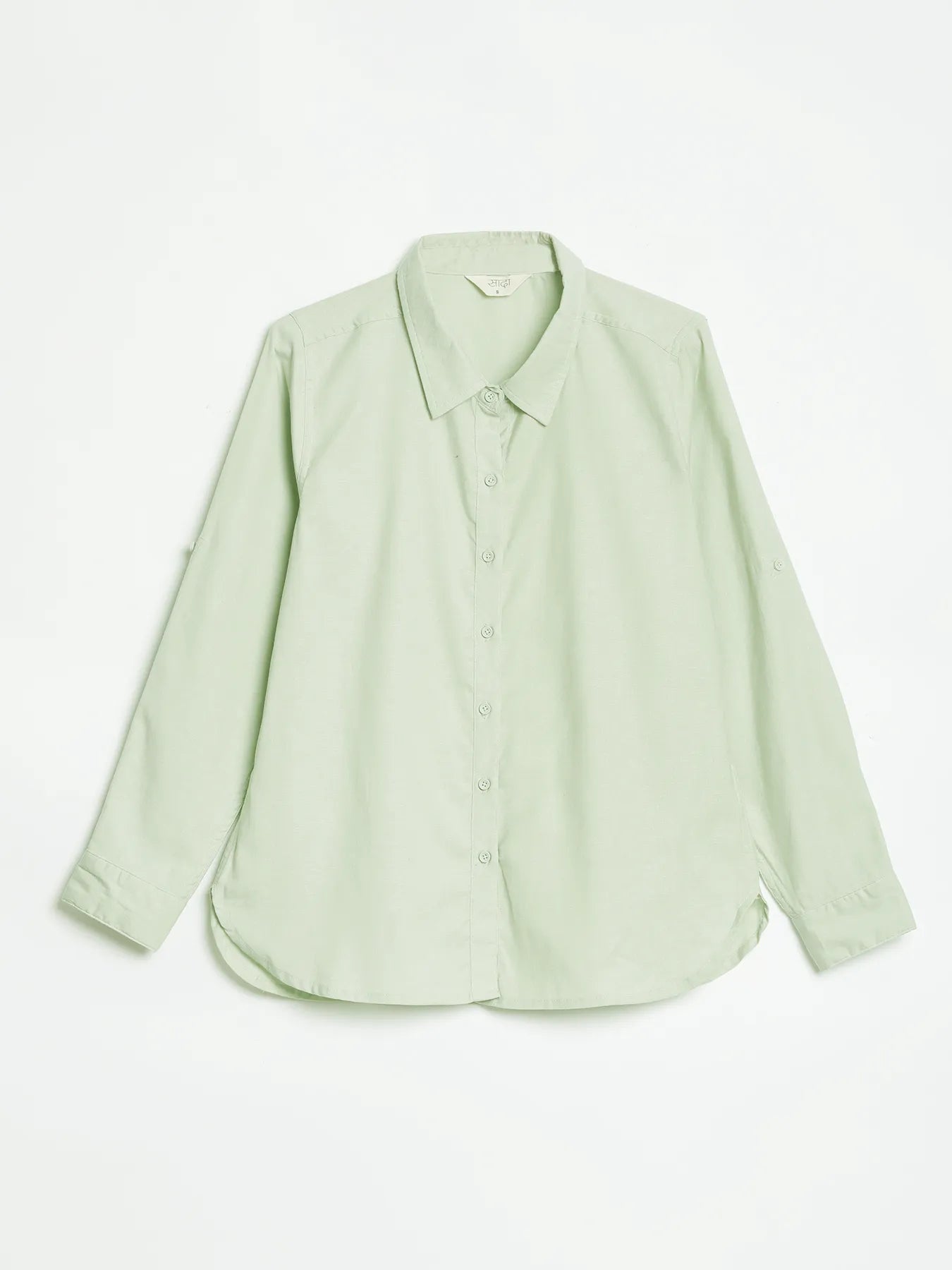 Women Mint Green Airy-Linen Shirt