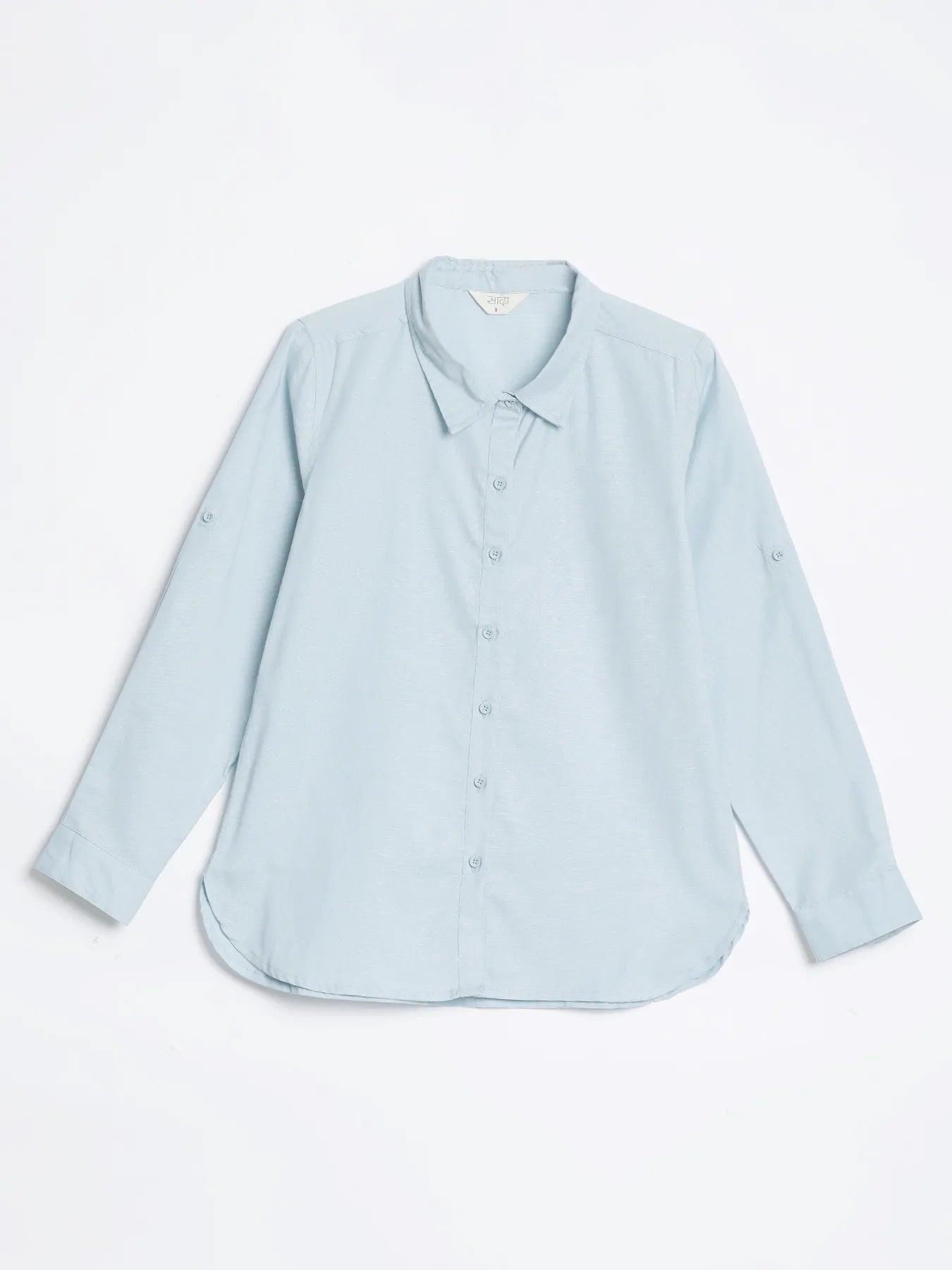 Women Sky Blue Airy-Linen Shirt