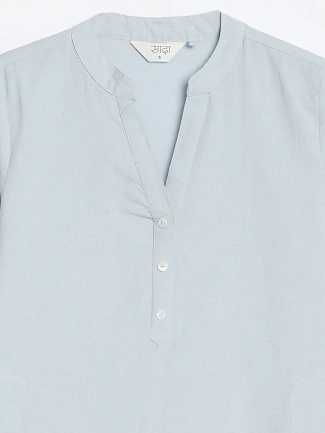 Women Sky Blue Airy Linen Long Kurta