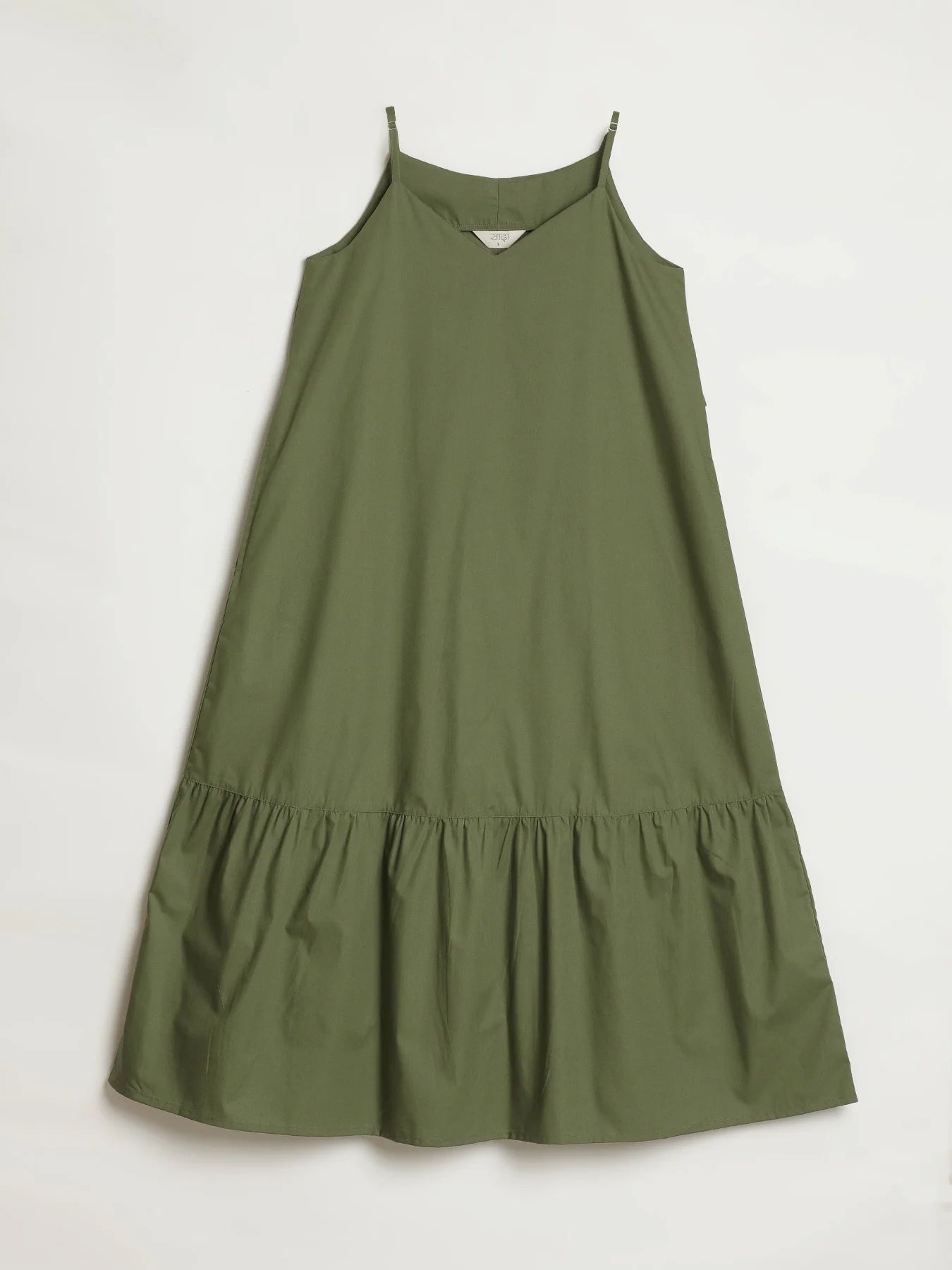 Women Forest Green Better Cotton Tier Dress