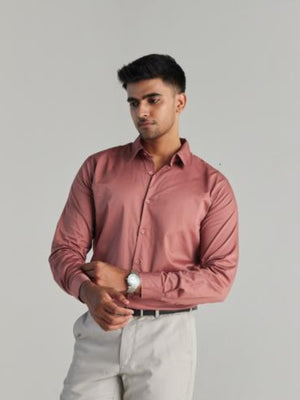 Men Rose Taupe Formal Shirt