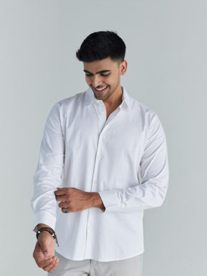 Men White Formal Shirt