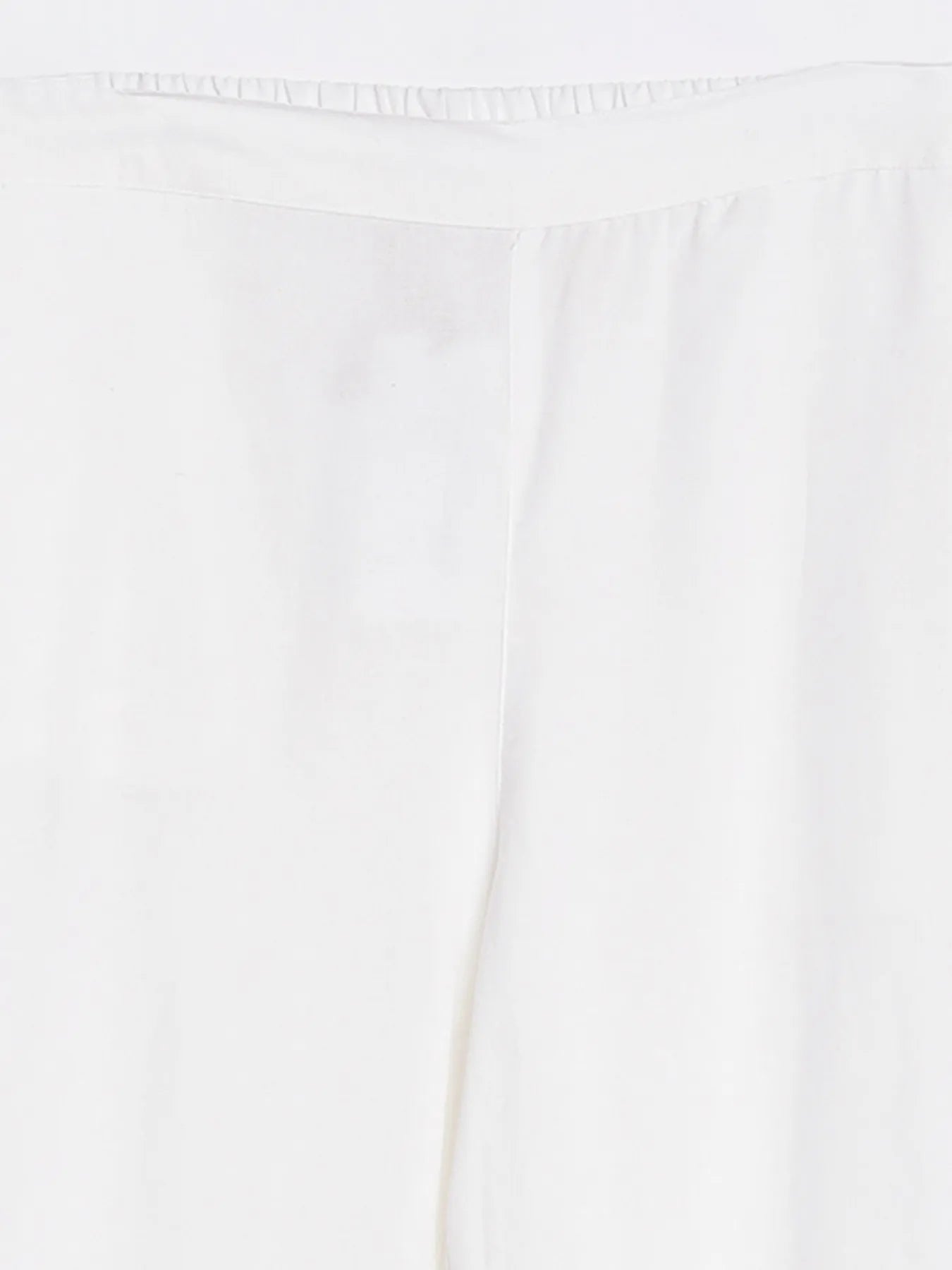 Women White Airy Linen Wide Leg Pant