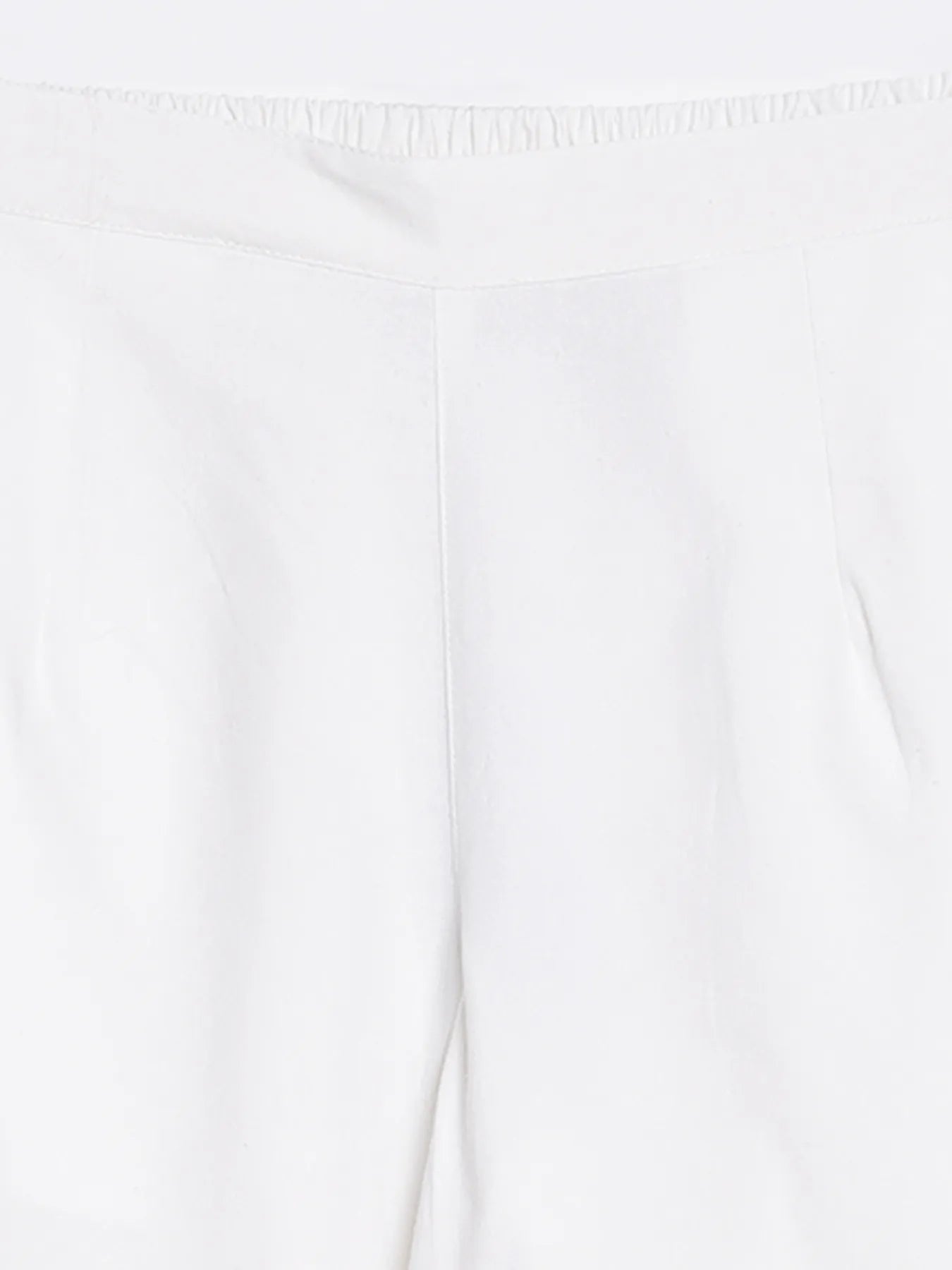 Women White Straight Fit Formal Pants