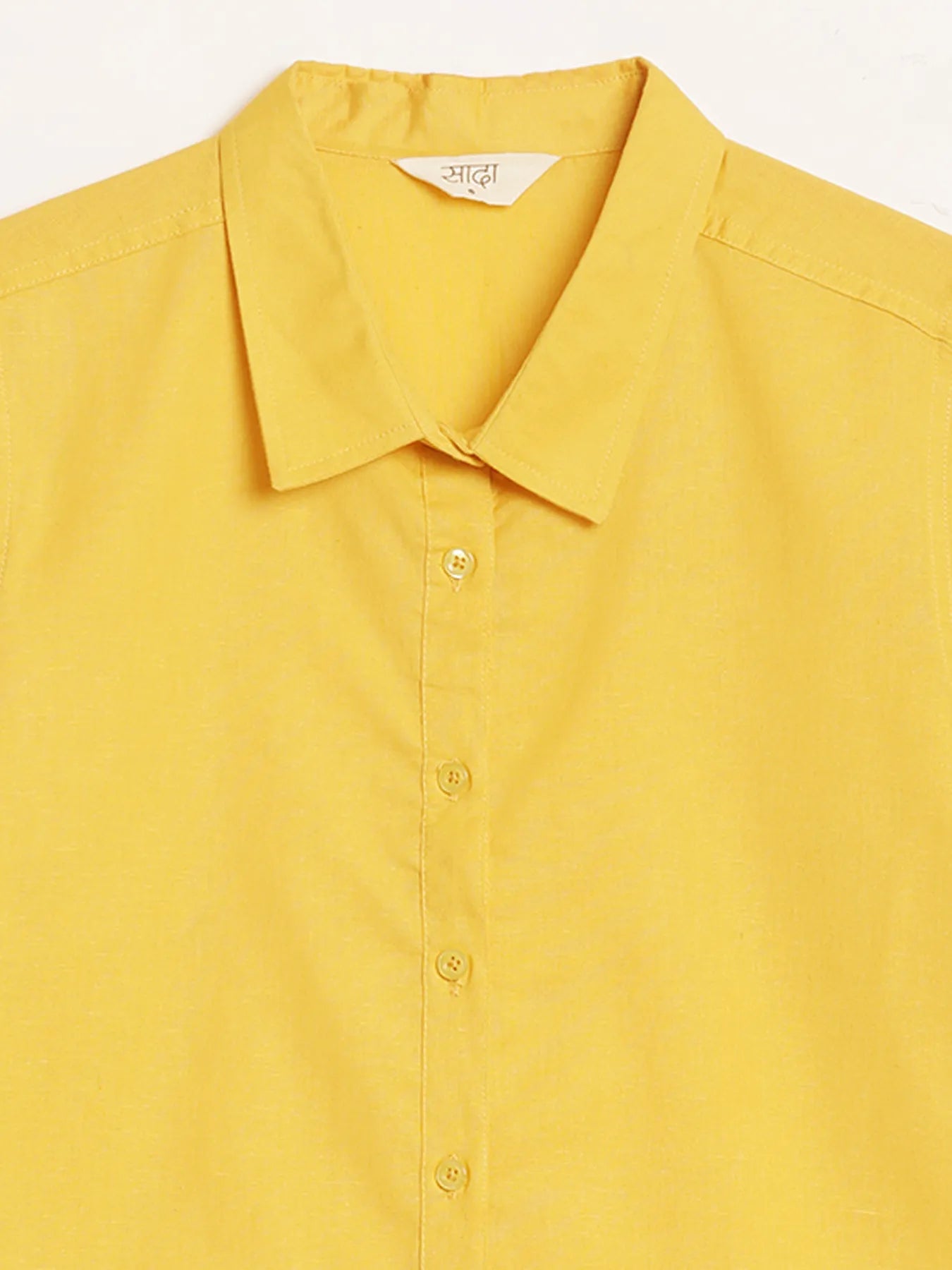 Women Yellow Airy-Linen Shirt