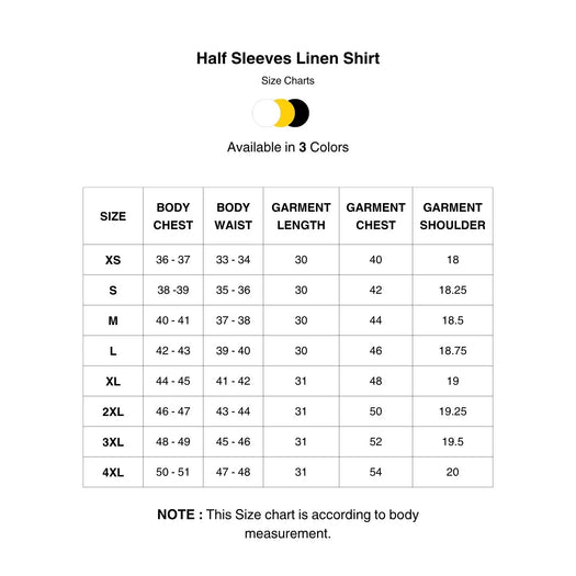 Men White 100% Linen Half Sleeve Shirt