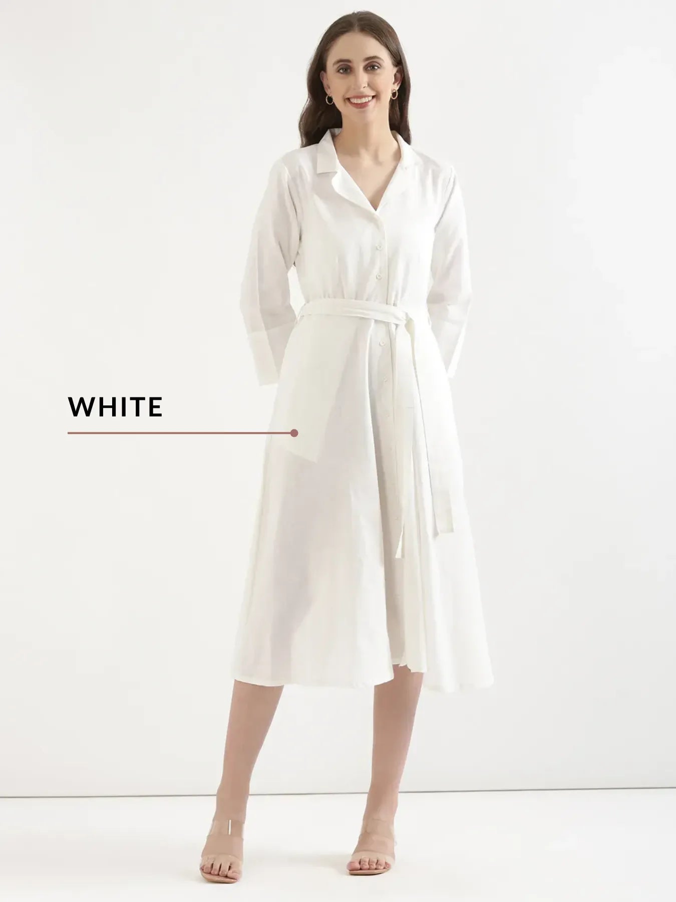 Pick Any 2 Women Airy Linen Flared Dress