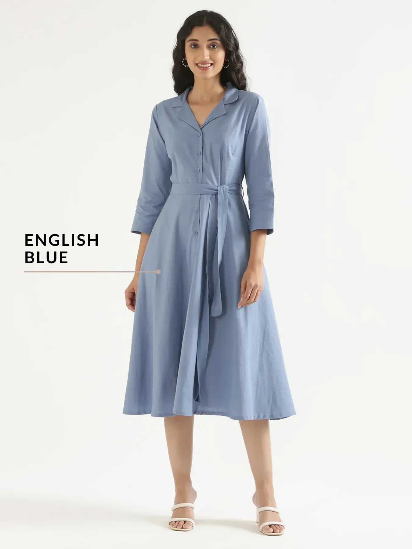 Pick Any 2 Women Airy Linen Flared Dress