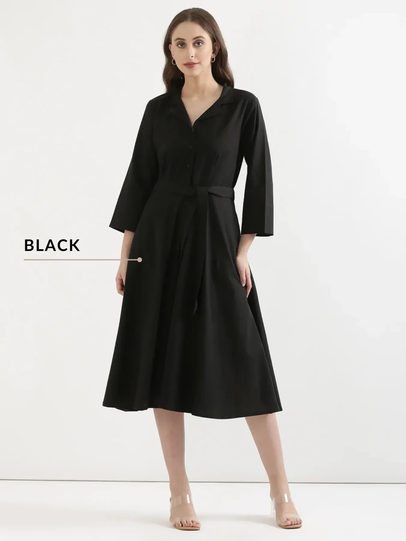 Pick Any 2 Women Airy Linen Flared Dress