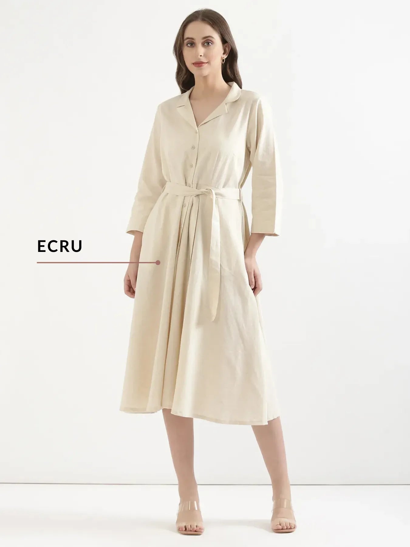 Pick Any 2 Women Airy Linen Flared Dress