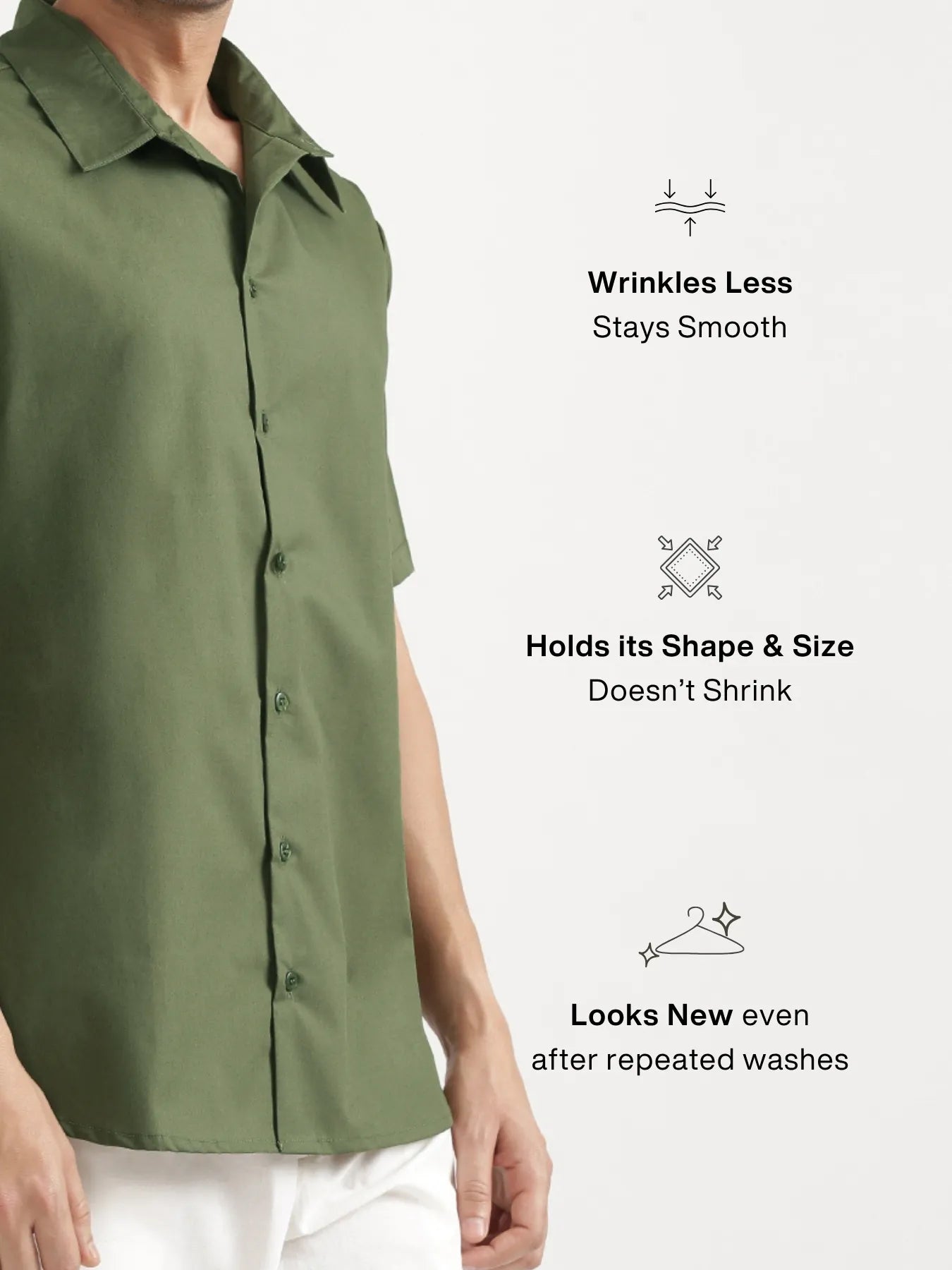Men Forest Green Better Cotton Short Sleeve Shirt