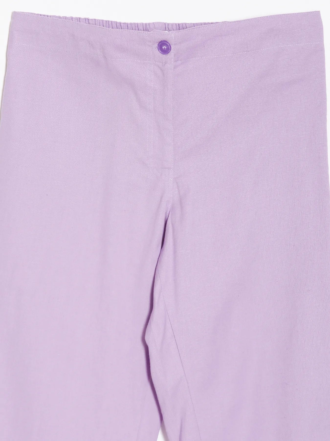 Women Lilac Airy Linen Straight Pant