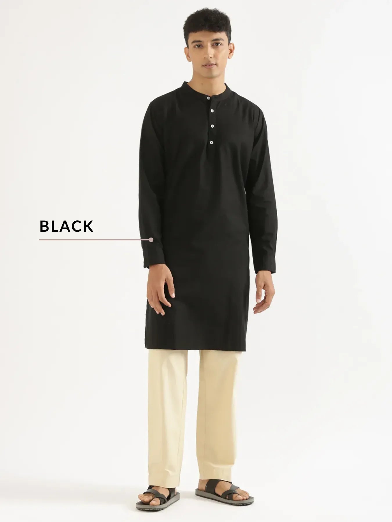 Pick Any 2 Men Airy Linen Long Kurta