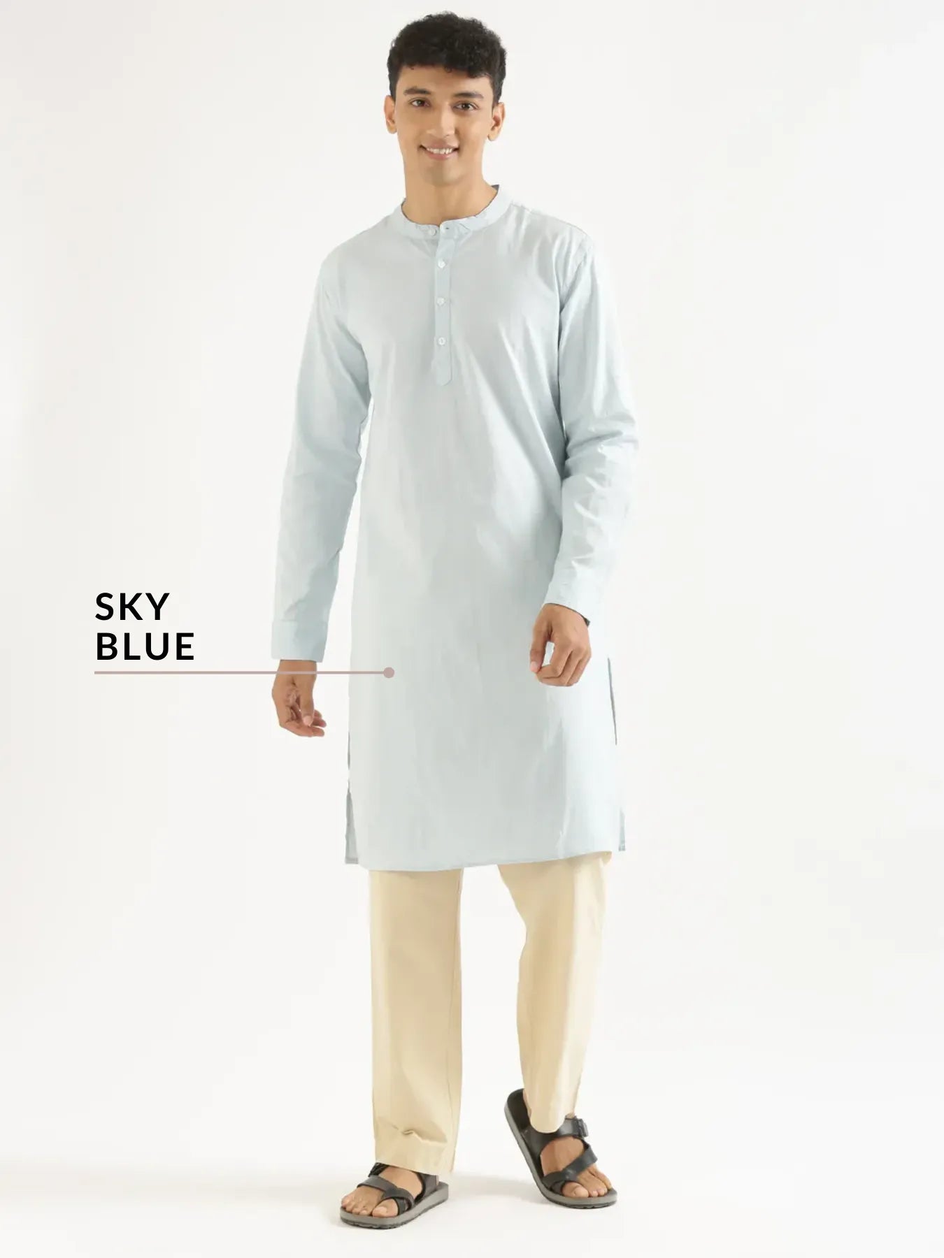 Pick Any 2 Men Airy Linen Long Kurta