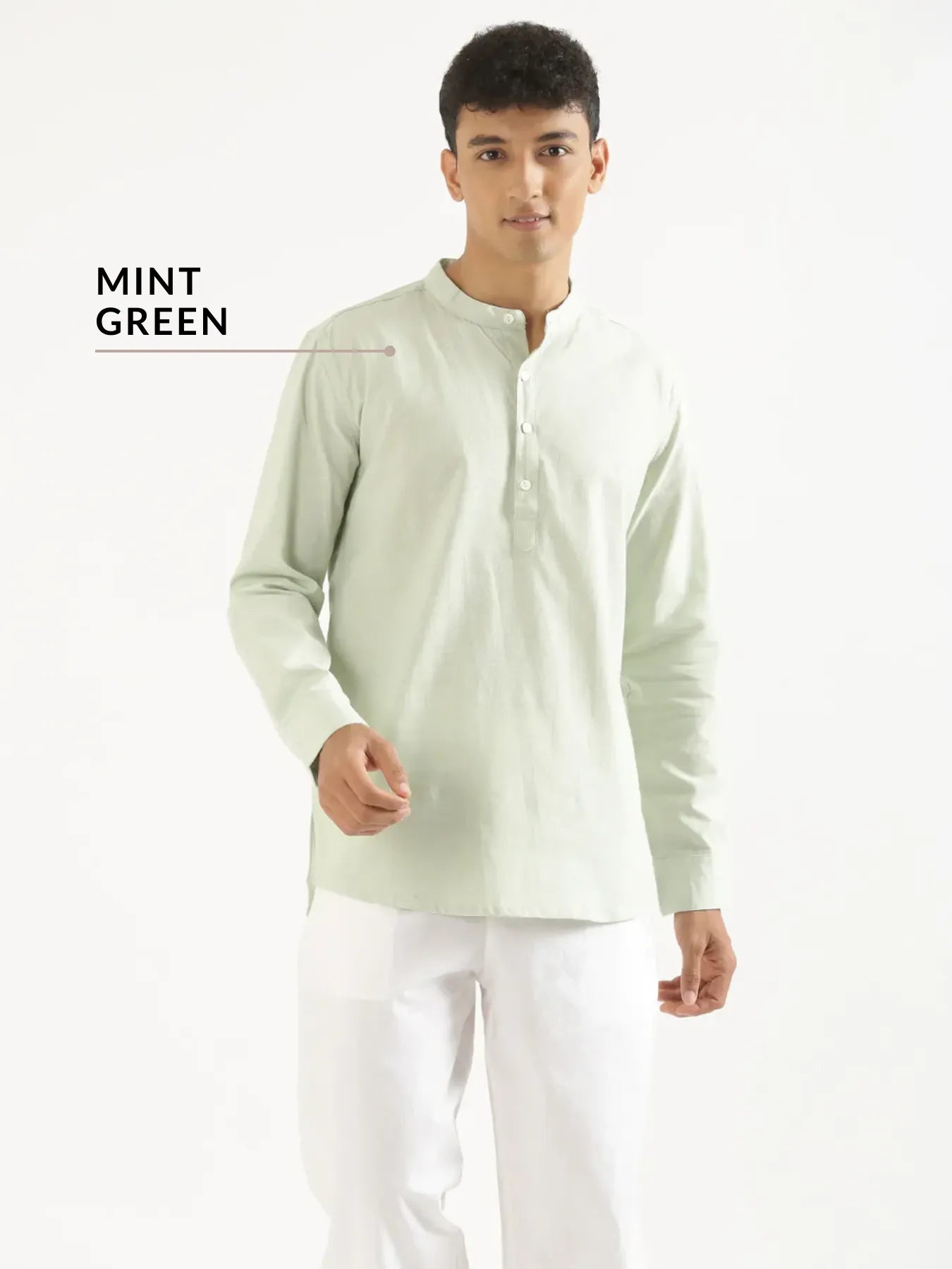 Pick Any 2 Men Airy Linen Short Kurta