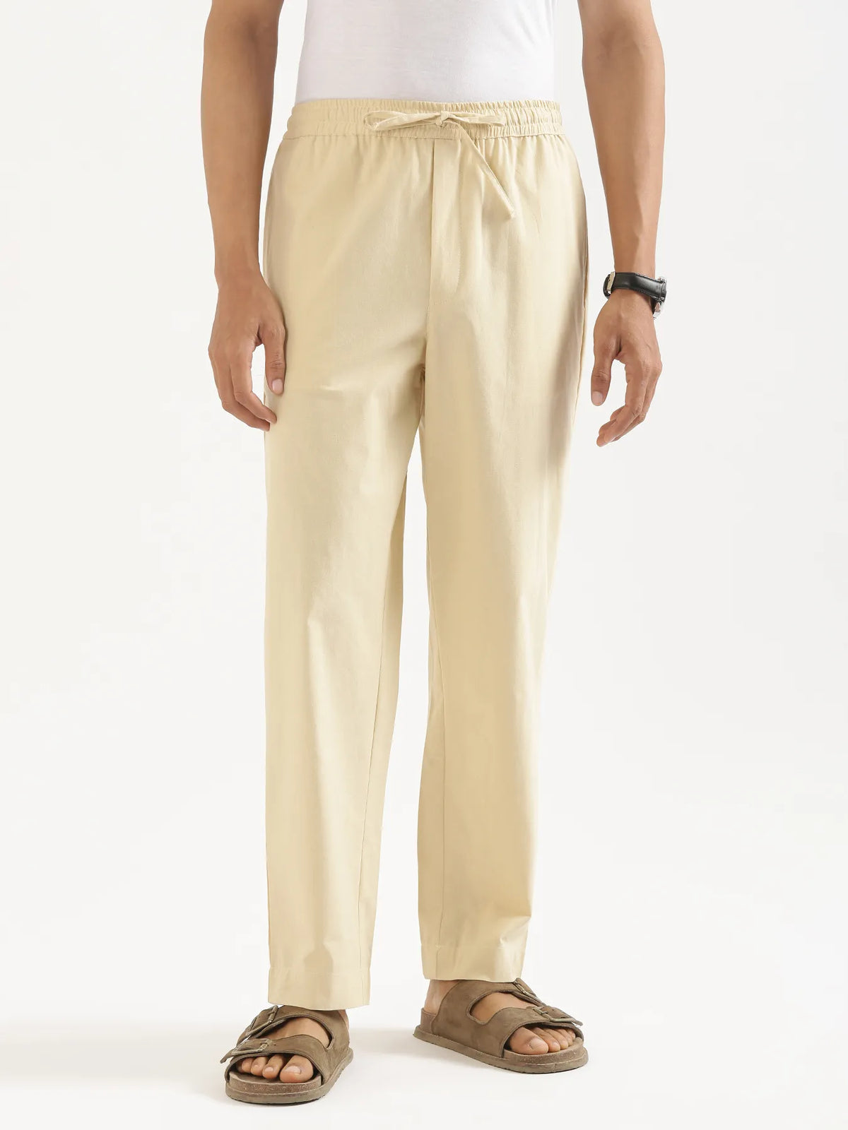 Pick Any 2 Men Cotton Pant - Beige