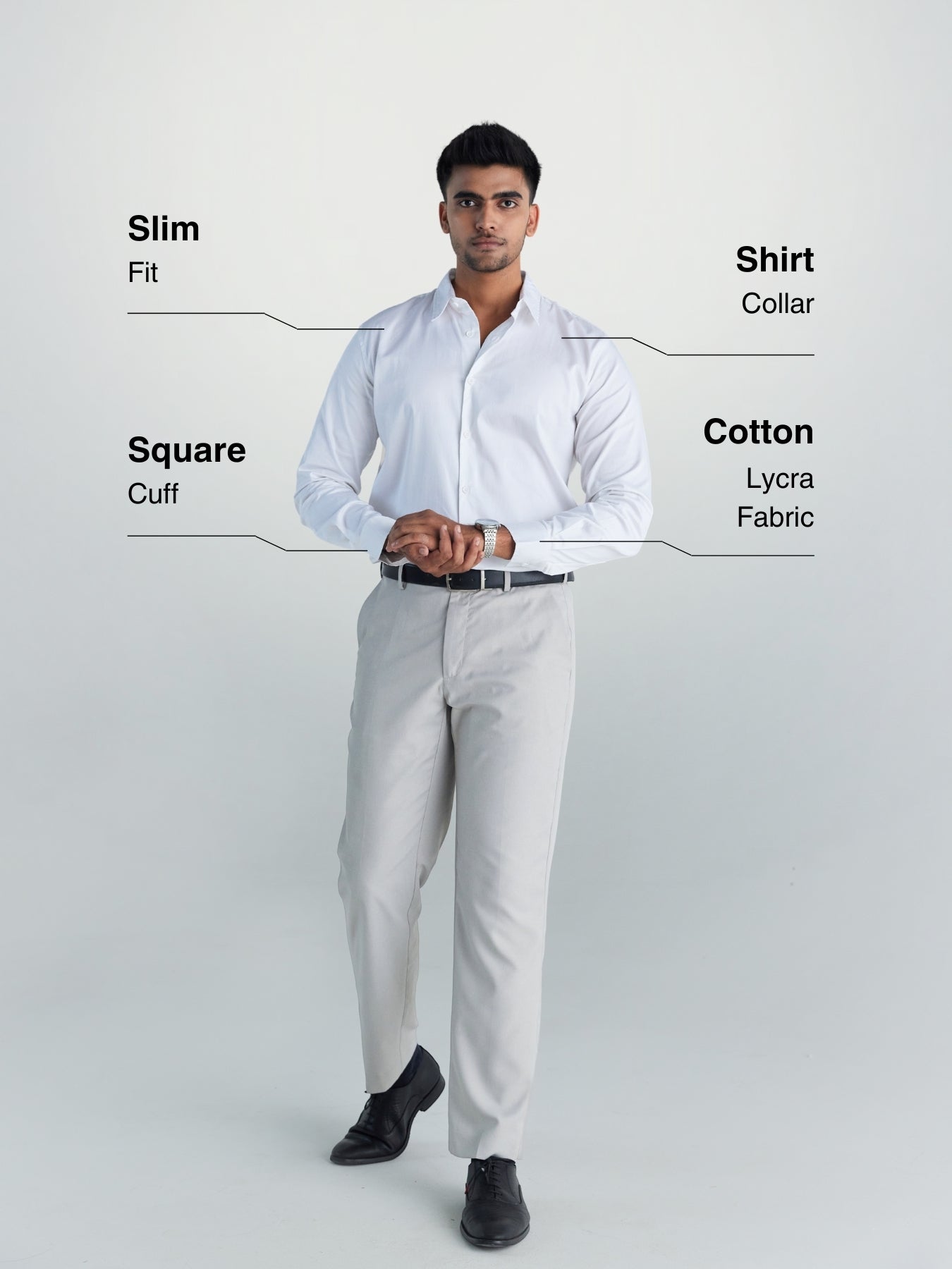 Men White Formal Shirt