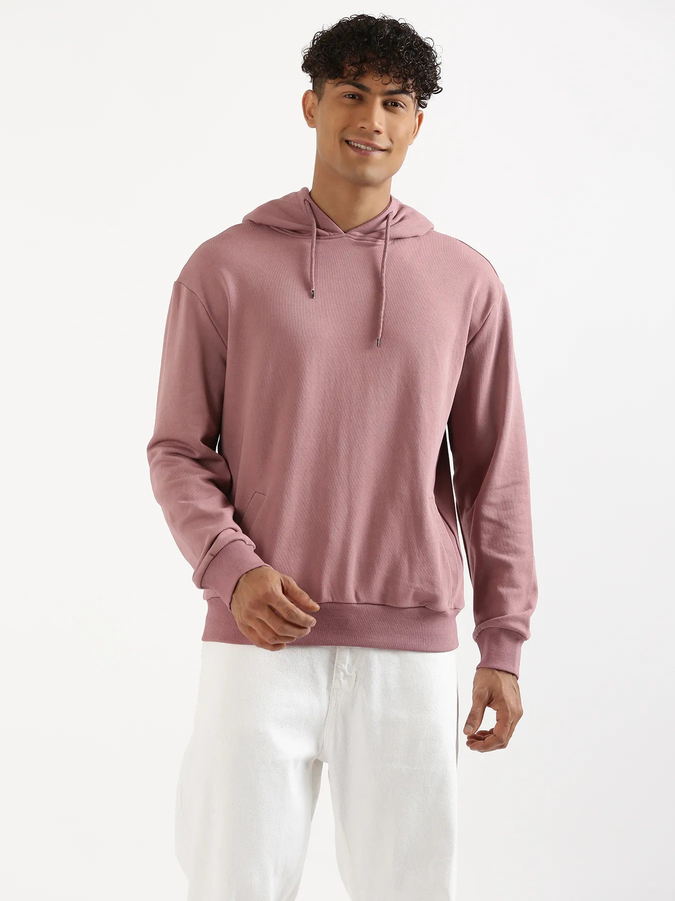 Unisex Rose Taupe Pullover Fleece Hoodie