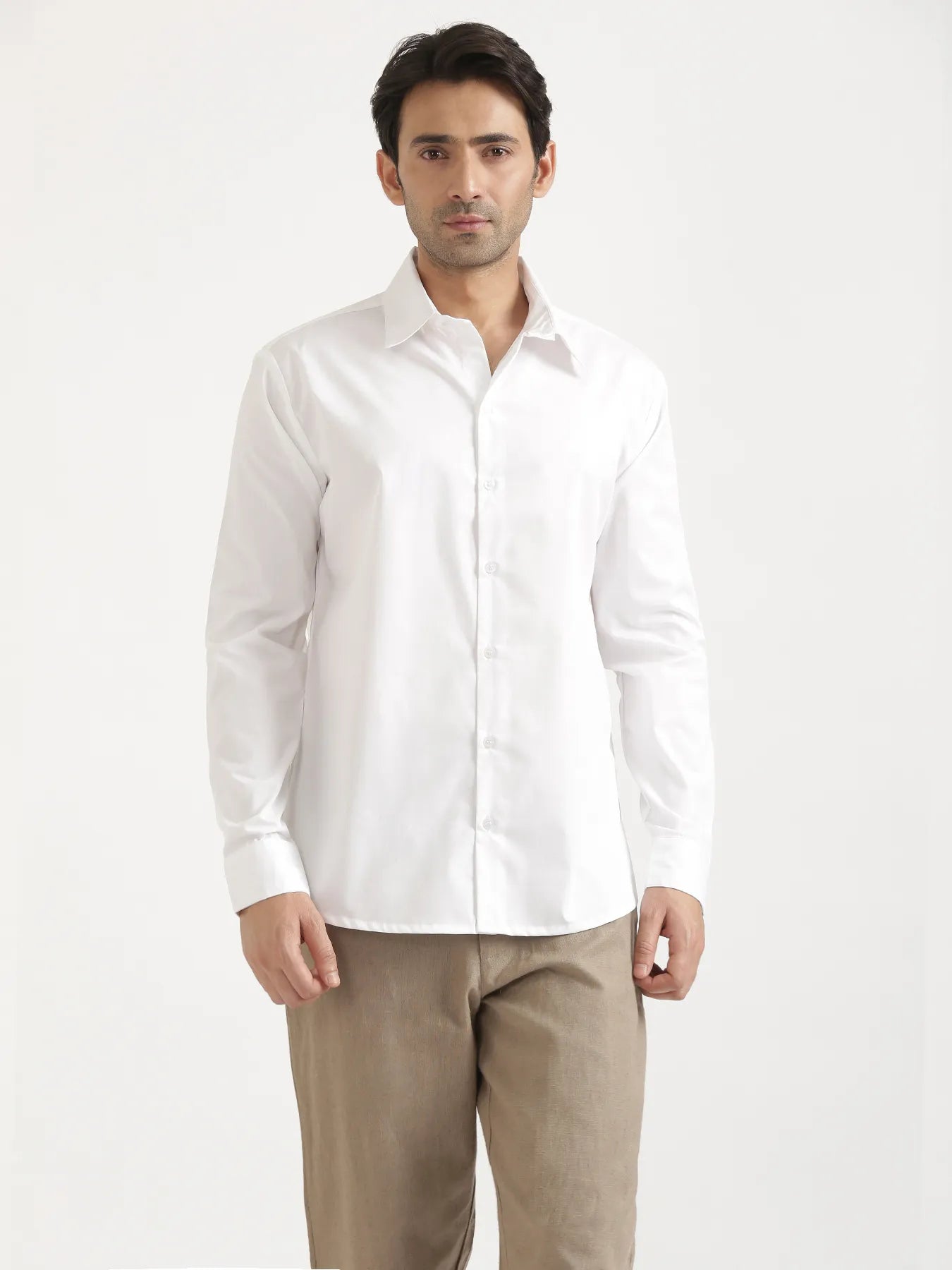 Men White Better Cotton Full Sleeve Shirt