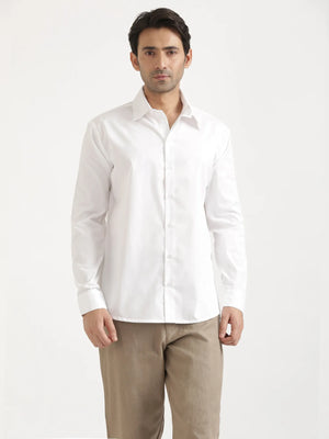 Men White Better Cotton Full Sleeve Shirt