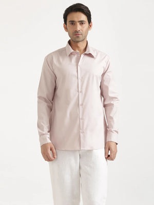 Men Mauve Pink Better Cotton Full Sleeve Shirt