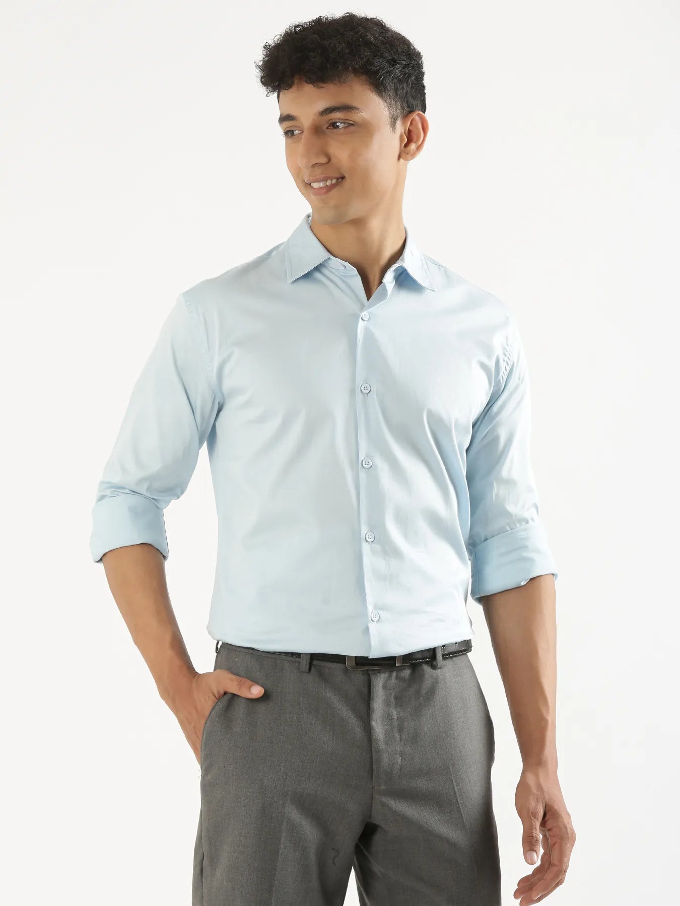 Men Light Blue Formal Shirt